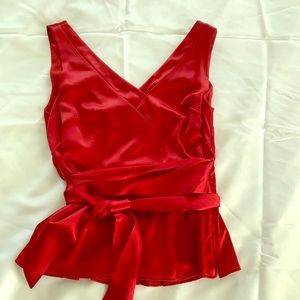 Red Satin tank style top